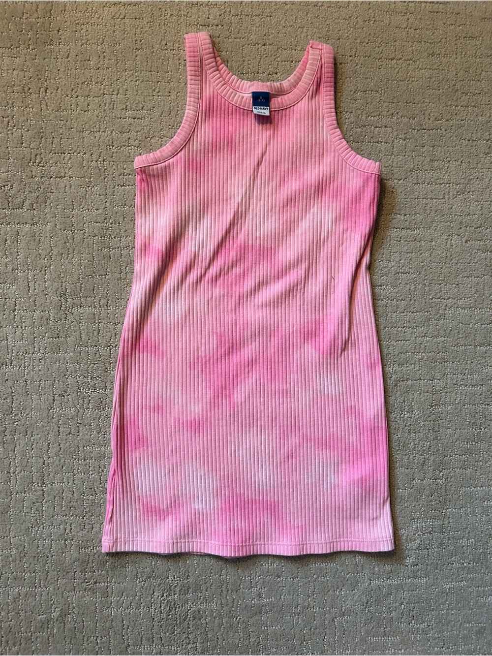 Old Navy girls tie dye pink summer dress 6-7